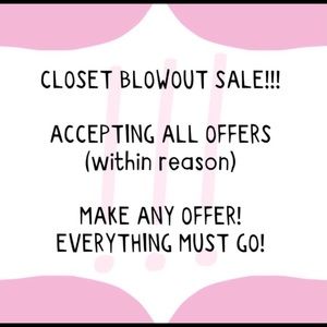 I am downsizing! Let’s make a deal!Free shipping on all bundles w/ 3 + items